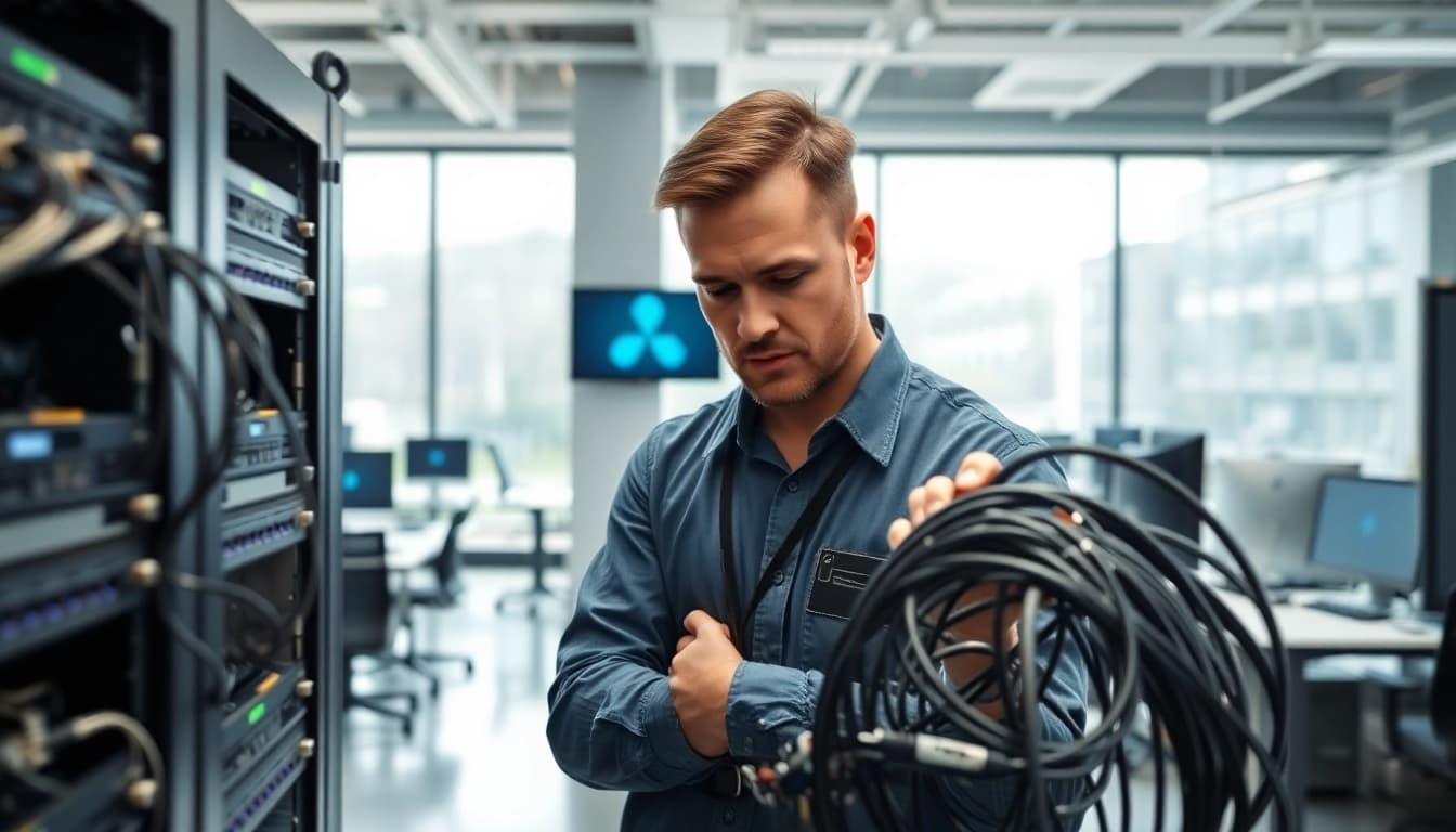 Find msp companies near me providing IT solutions in a professional office setting.