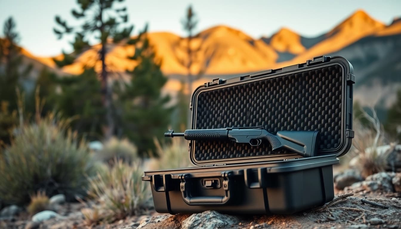 Shop a premium Pelican gun case for sale, showcasing durability and practical design details.