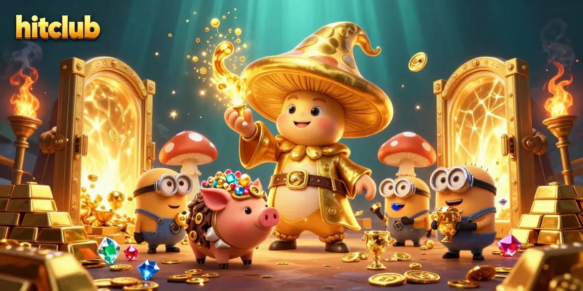 Join hitclub for an exciting treasure hunt as the wizard and friends reveal hidden gems in a vibrant casino.