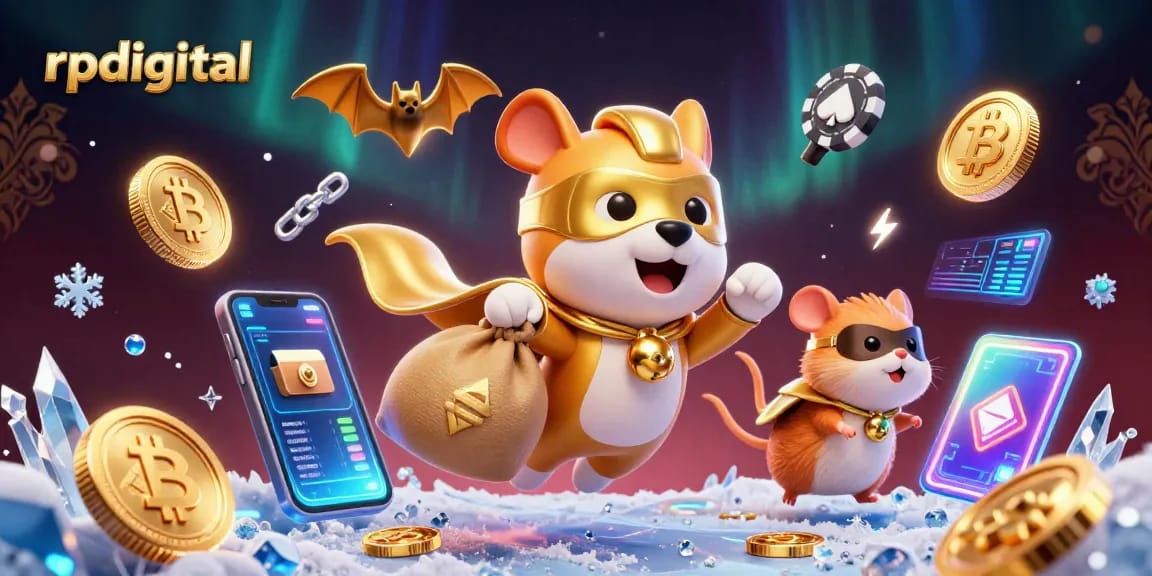 Join the rpdigital superhero dog in a thrilling crypto casino adventure with gold coins.