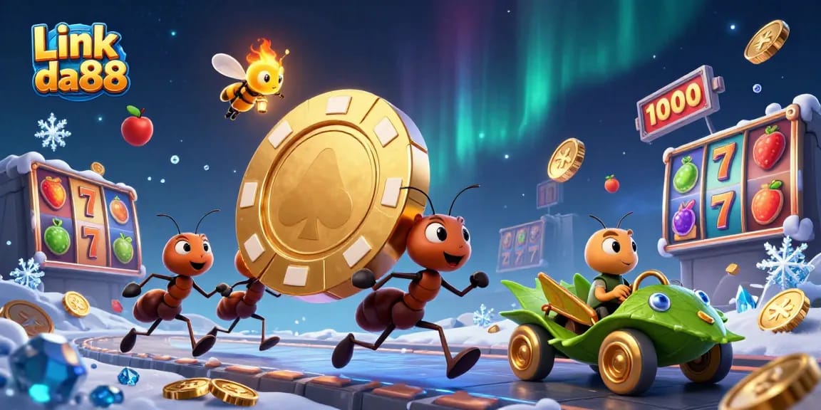 Experience the excitement with Link da88 as ants embark on a casino heist adventure.