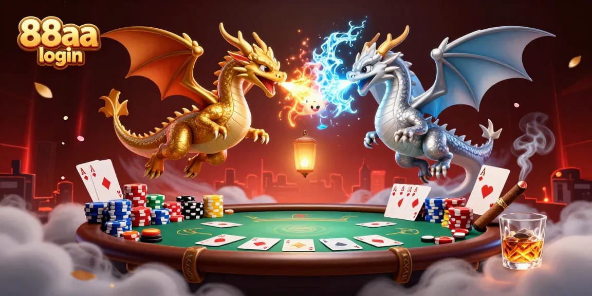 Experience exciting gameplay with the 88aa login featuring dynamic dragons and poker elements.
