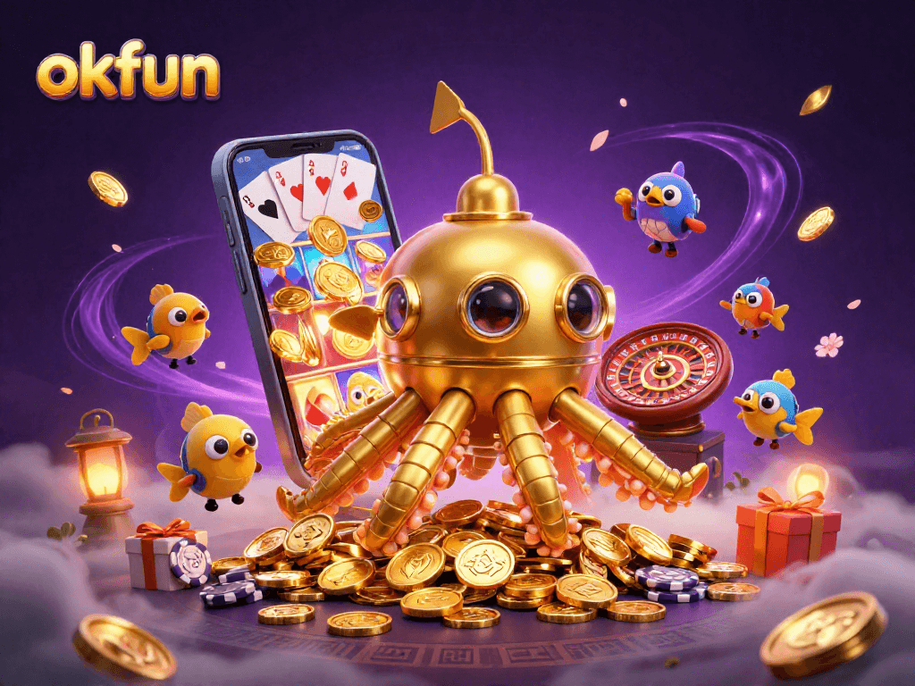Spin winning slots and collect treasures at okfun's exciting online casino adventure.