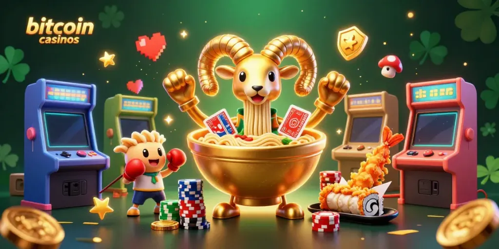 Engage with bitcoin casinos through vivid 3D illustrations of unique casino characters and games.