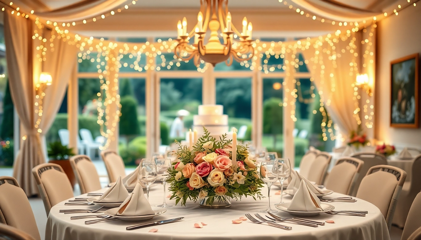 Experience a stunning setting of the Best Wedding Venue Jacksonville with an elegant wedding table and lush flowers.