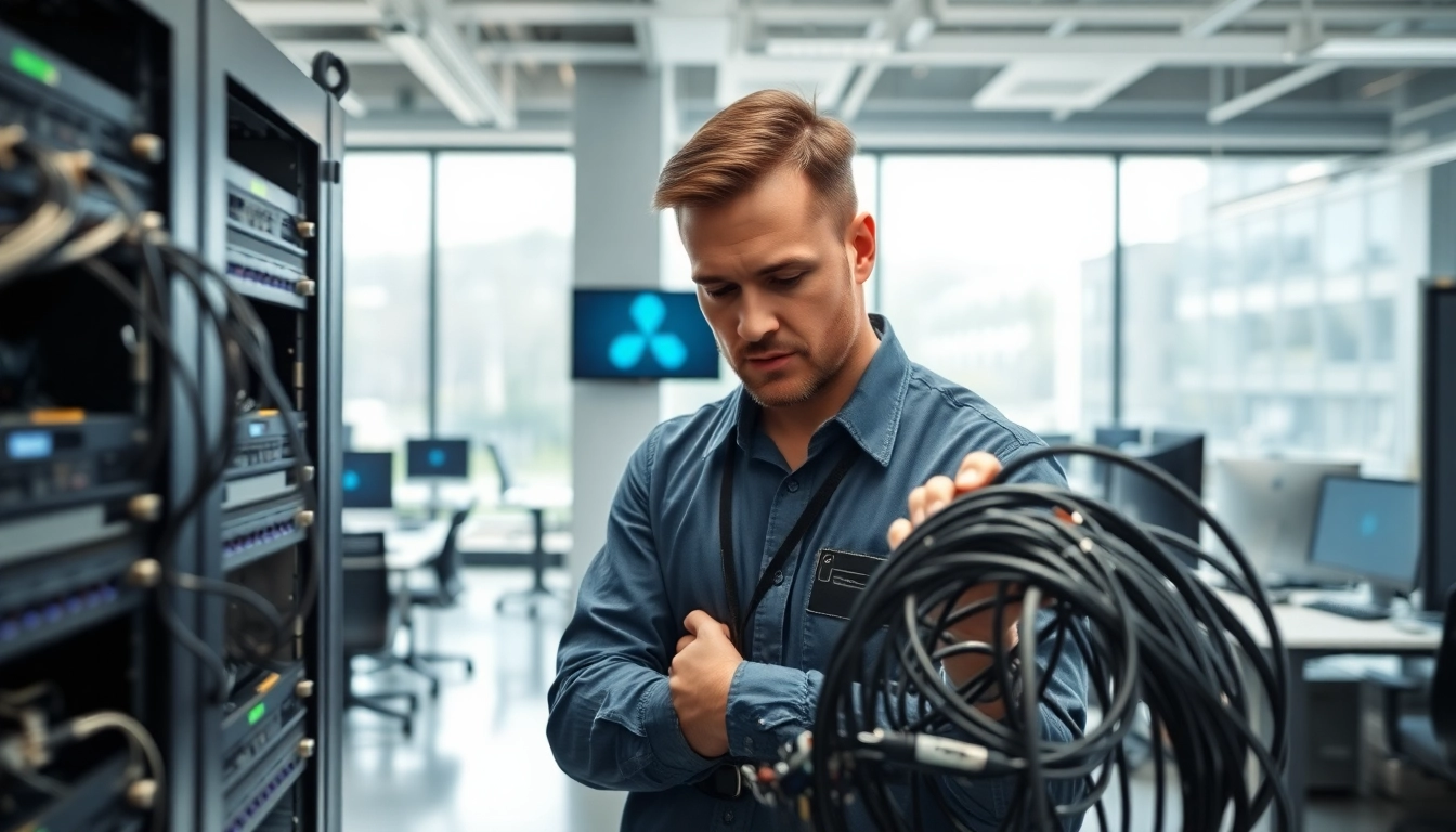 Find msp companies near me providing IT solutions in a professional office setting.