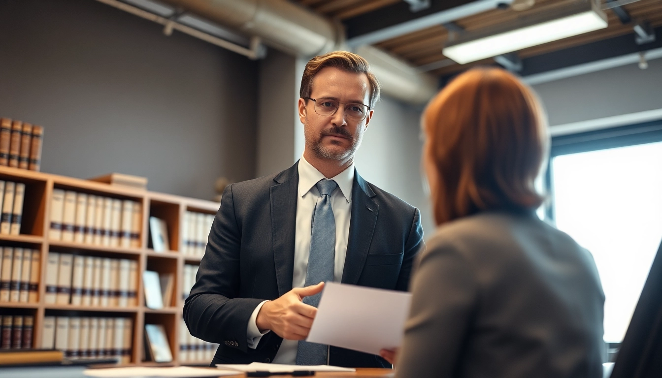 Clearwater truck accident lawyer advising a client in a professional office environment.