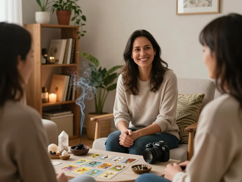 Client discovering how to break a trauma bond in a calming Akashic Records session.
