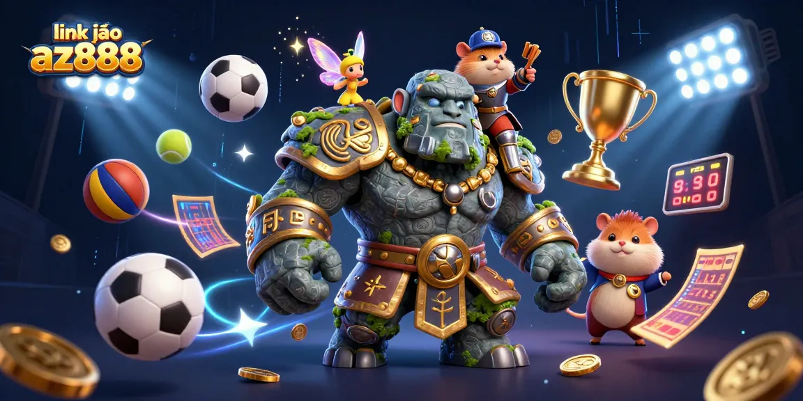 Engage with dynamic gaming action at link vào az888, featuring a mystical journey with characters and sports elements.
