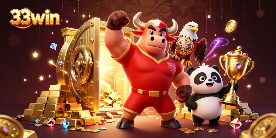 Join the excitement at 33win and celebrate wins with our triumphant mascot and riches!