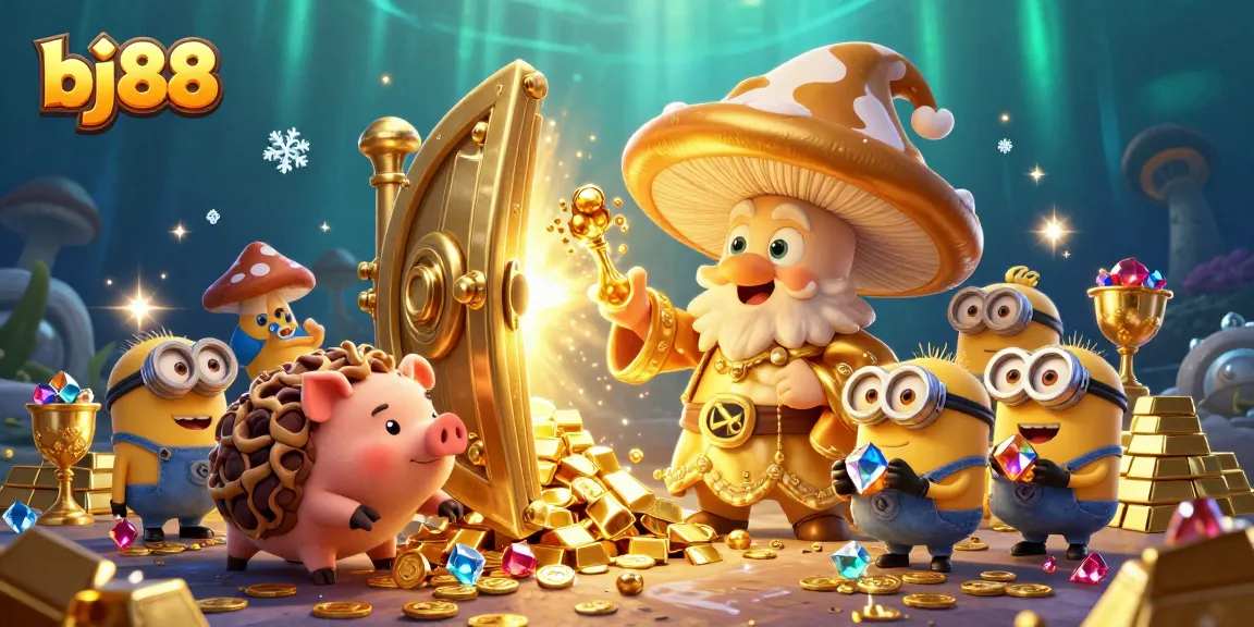 Join bj88's magical world of treasure and gaming adventures with golden wonders bursting forth!