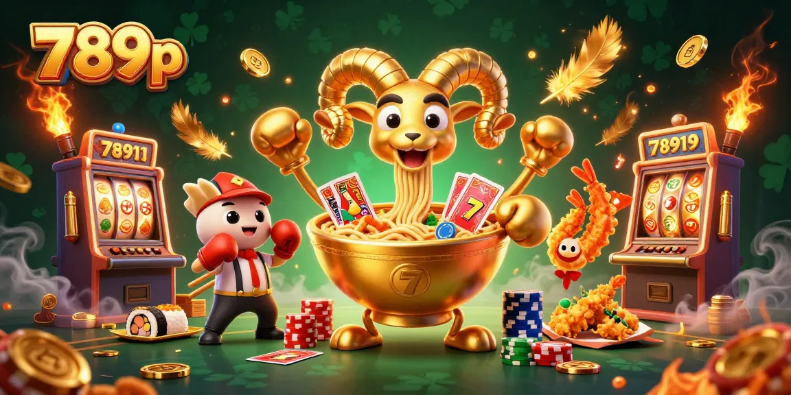 Engage with 789p's thrilling slots action featuring a vibrant 3D ramen bowl dealer.