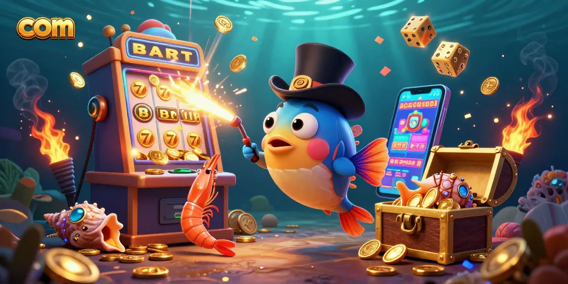 Engage with com and enjoy vibrant 3D casino action featuring a jackpot slot machine and treasure characters!