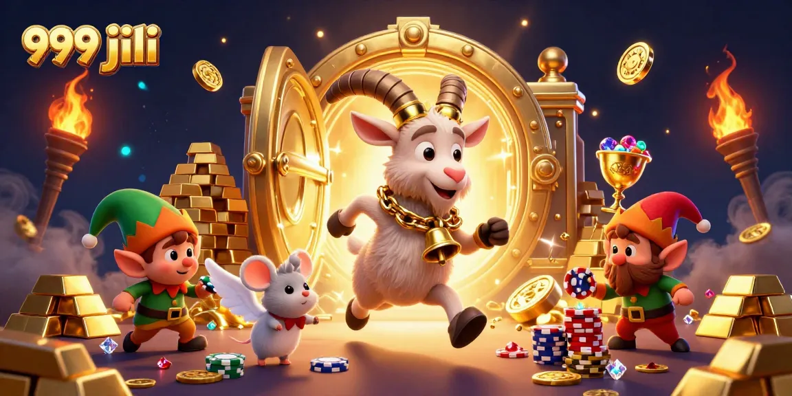 Engage in thrilling gameplay at 999 jili with vibrant casino elements and festive characters.