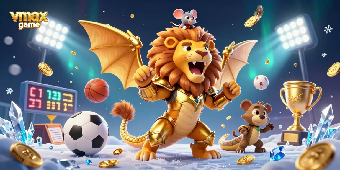 Experience exhilarating gameplay with vmax game in a vibrant, dynamic 3D casino scene.