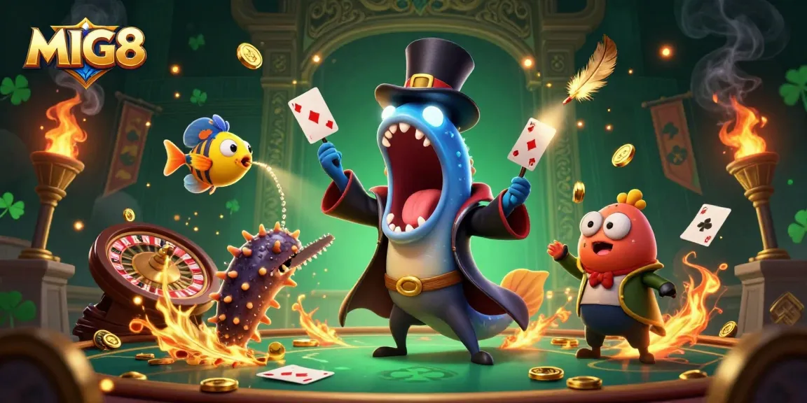MIG8 showcases thrilling underwater casino magic with a bioluminescent eel and anglerfish in action.