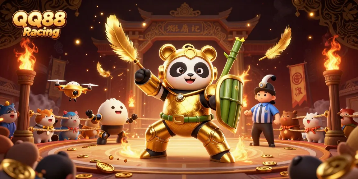 Engage in thrilling gameplay at QQ88 Racing, featuring high-energy gambling action with vibrant 3D visuals.