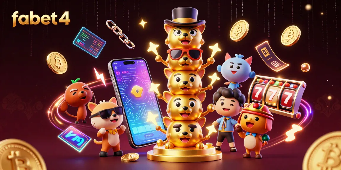 Experience ultimate gaming with fabet4, showcasing colorful slot games and dynamic icons.