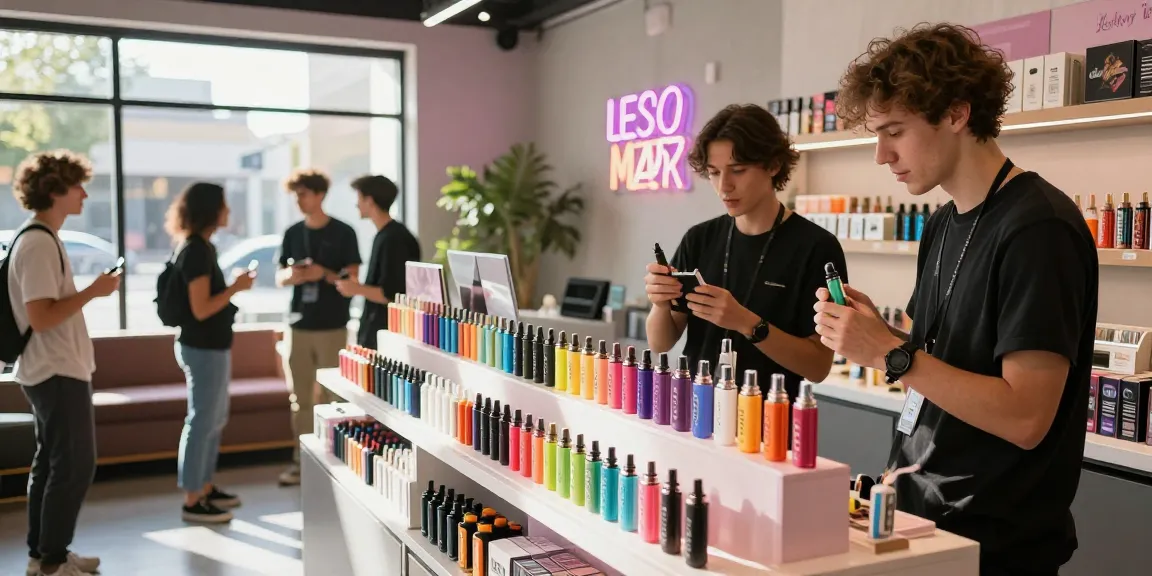 Explore top disposable vapes in USA at vibrant vape shop, showcasing popular brands.